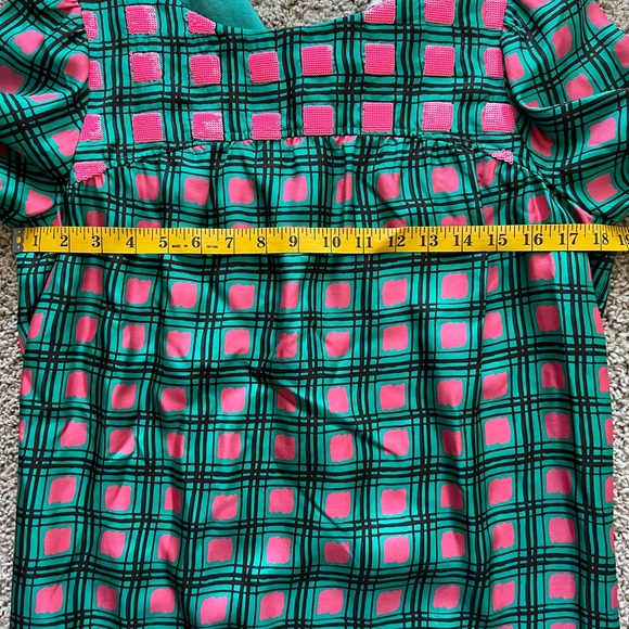 Manoush Arty Tartan SILK shift dress - Picture 3 of 15